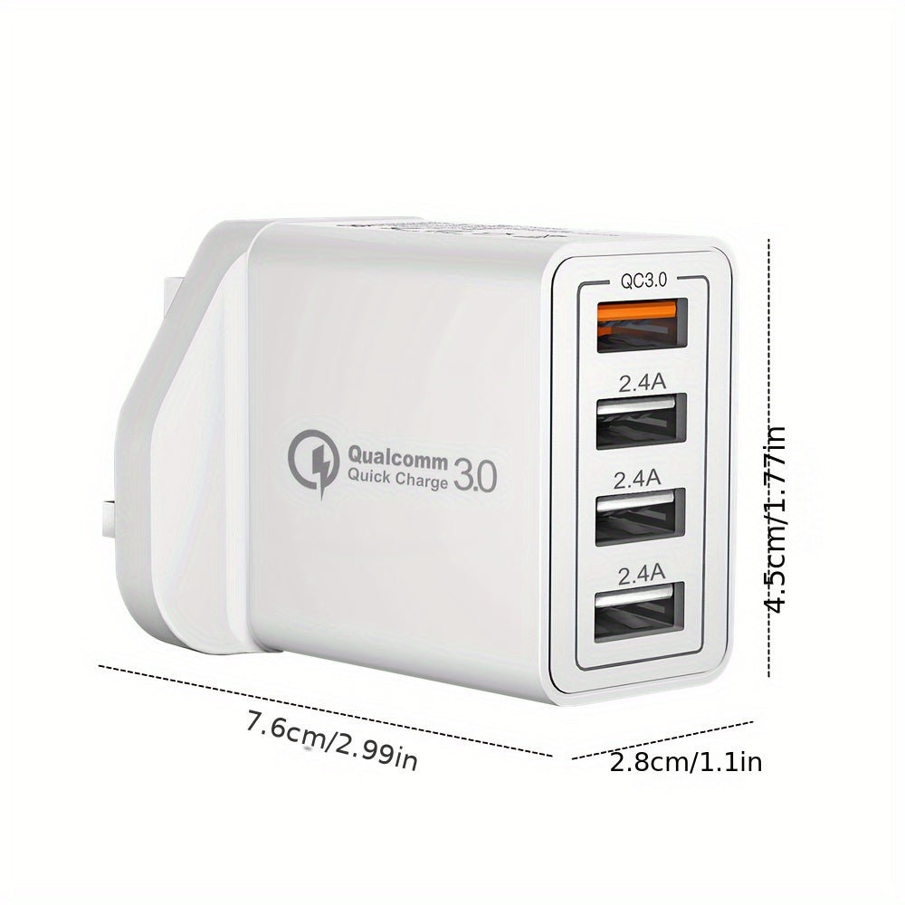 4-Port USB Wall Plug Charger