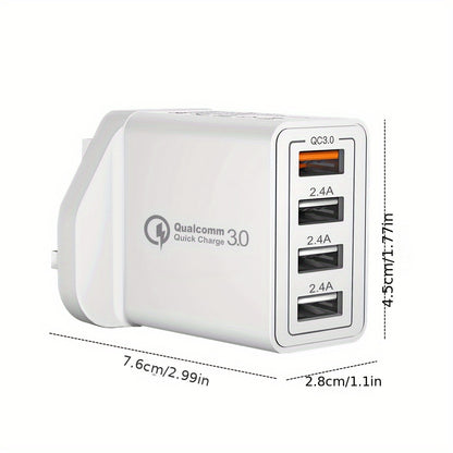 4-Port USB Wall Plug Charger