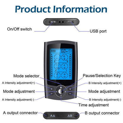 Tens Machine, 36 Modes, 20 Intensity Settings, EMS Therapy, Pain Relief