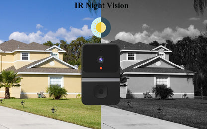 Wireless Wi-Fi Doorbell, HD Security Camera Door Bell, Night Vision Video, Intercom