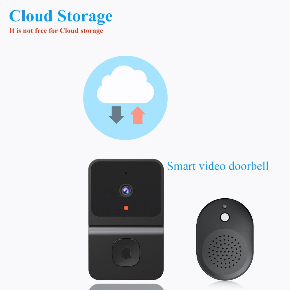 Wireless Wi-Fi Doorbell, HD Security Camera Door Bell, Night Vision Video, Intercom